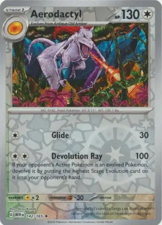 151 Set Aerodactyl #142/165 reverse holo